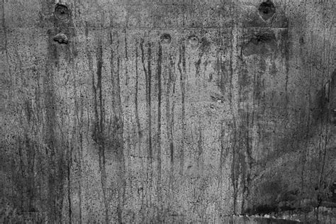 Grunge Texture Concrete Dripping Wall Old Rough Dirt Surface Grey Black