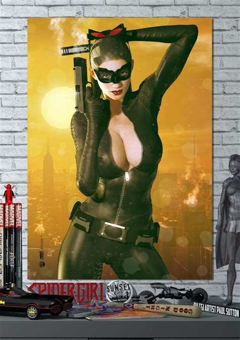 Catwoman Anne Hathaway Sexy Tdkr Sunset City Dc Etsyde