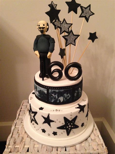 It's about the life story of that person from his/her birth to turning 60, you can use it in a slideway show to make it a motion picture. male 60th birthday black and white cake | Birthday cakes ...