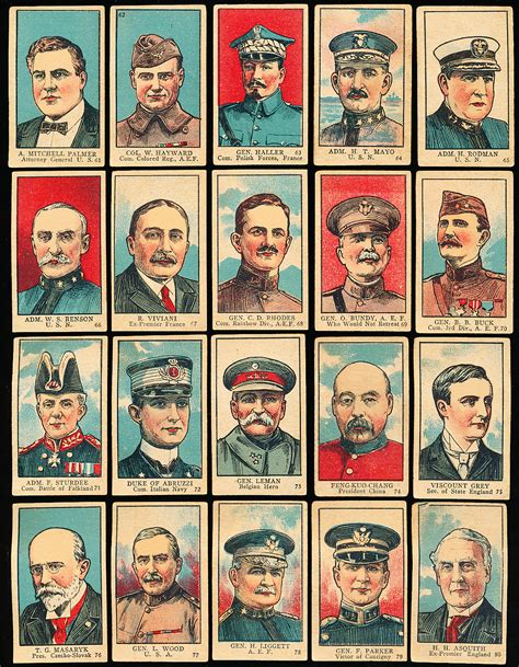Lot Detail 1920s World War I Leaders W545 Complete Individual