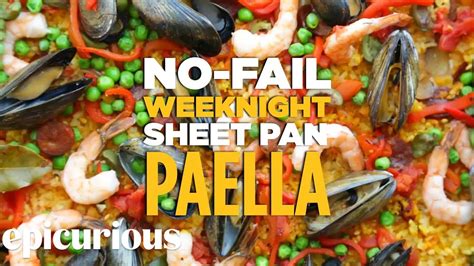 How To Make Paella With A Sheet Pan Youtube