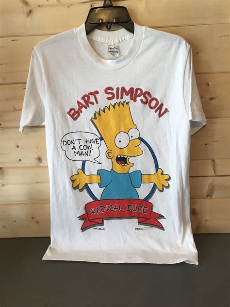 Vintage Incredible 1989 Bart Simpson T Shirt 5050 T Shirt Made In Usa Simpsons T Shirt Bart
