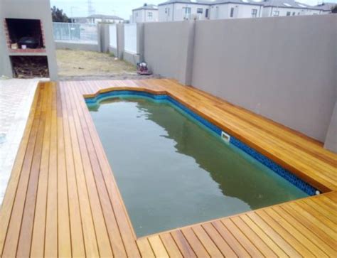 Newly Installed Garapa Wooden Pool Deck And Garapa Cladding Cape