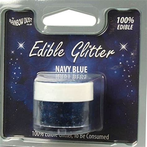 Navy Blue Edible Glitter Rainbow Dust 5g Retail Pack Capital City Cakes