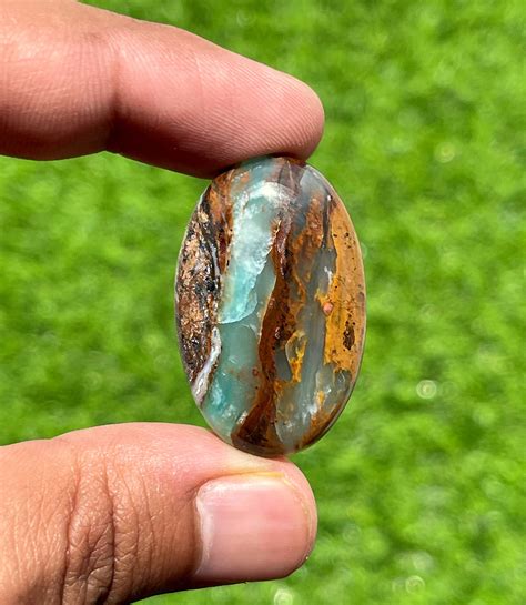 Peruvian Blue Opal Loose Gemstone Cabochon Rarefind Etsy