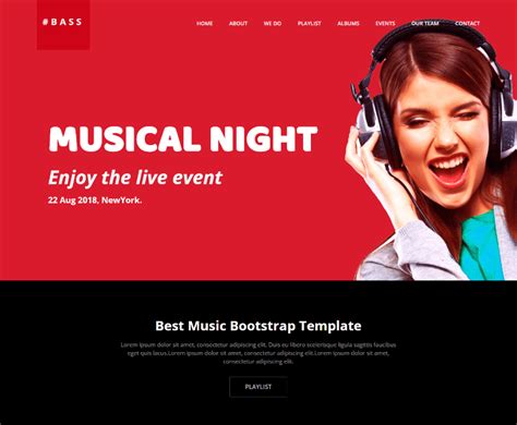 22 Best Free Music Html Website Templates 2019 For Music Lover