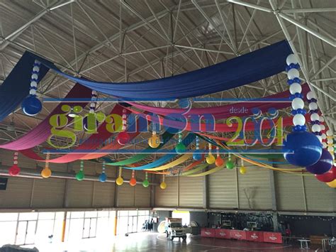 decoración de pavellones con globos y telas - Giramón ...