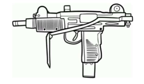 How To Draw Uzi Easy Step By Step Tutorial For Kids