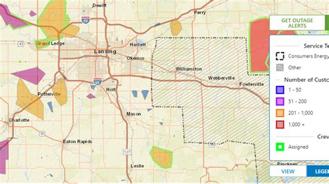 Consumer Energy Power Outage Map Map