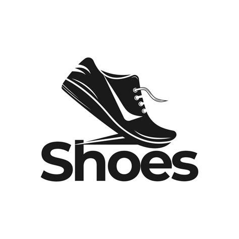 Creative Abstract Black Silhouette Running Shoe Design Logo Design Template 8956590 Vector Art