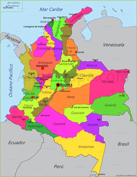 Mapa De Colombia AnnaMapa