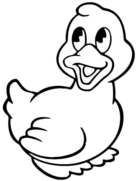 Funny doodle sketch style with a bir. Ducks coloring pages to download and print for free
