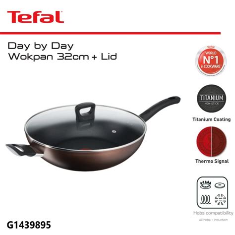 Tefal Day By Day Wokpan 32 Cm Lid Shopee Indonesia