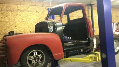 Drop Spindles On The 52 Chevy With S10 Frame Swap Youtube