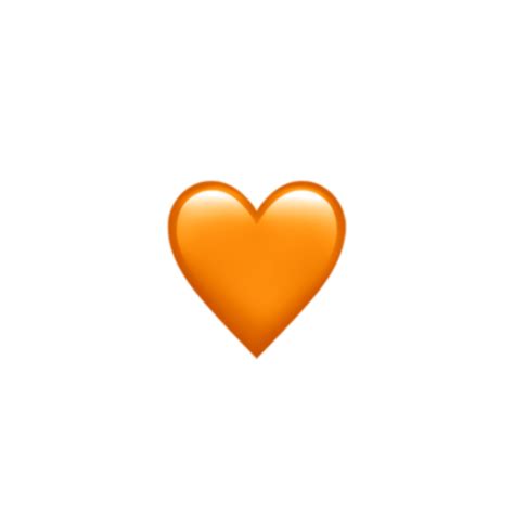orange heart emoji - Sticker by elvira png image