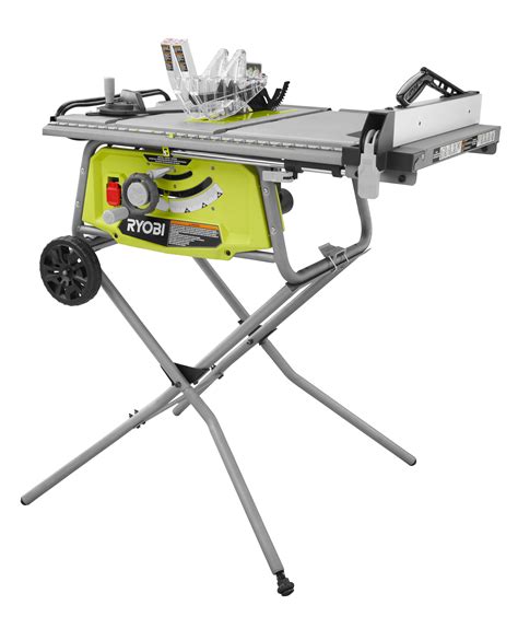 10 Expanded Capacity Table Saw With Rolling Stand Ryobi Tools