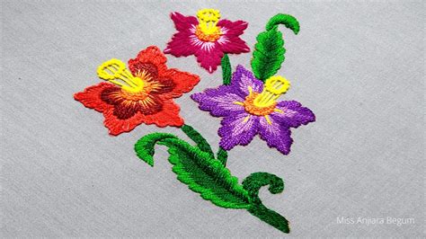 Hand embroidery pattern beginner embroidered flower floral | etsy. Wild Flower Hand Embroidery, Different Stitches Hand ...