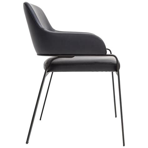 Kotter home modern dining and counter chairs with horizontal channeling. Gazelle Dining Chair with Arms, Contemporary Jet Black ...