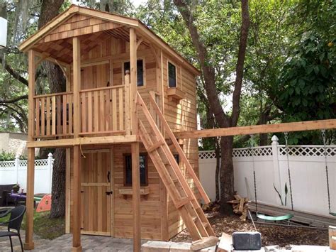 Two Story Shed Playhouse Plans Image To U