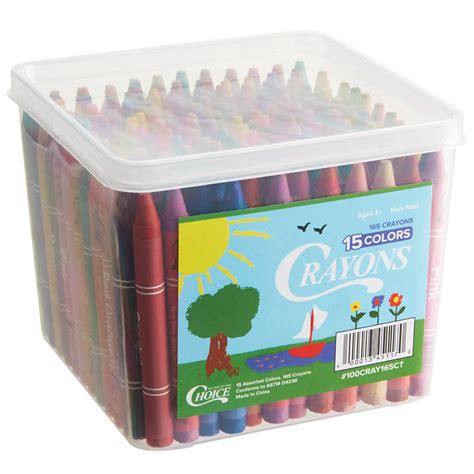Choice 165 Count Bulk School Crayon Bucket