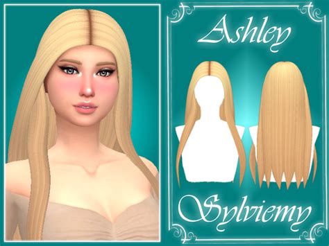 Sims 4 — Ashley Hairstyle By Sylviemy — New Mesh Maxis Match 18
