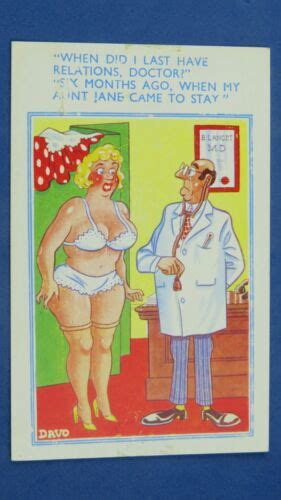 Risque Comic Postcard S Big Boobs Nylons Stockings Knickers Bbw Large Lady Ebay
