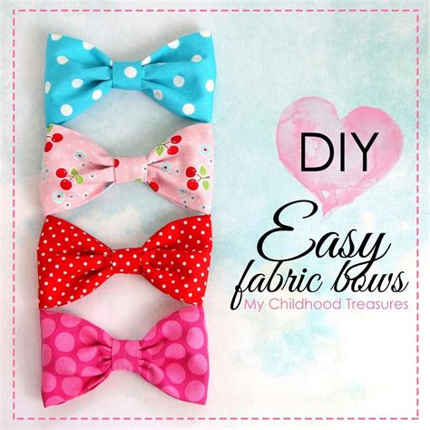 Hair bows are one of my favorite accessories and this tutorial has been requested a lot over the past year. How to Make FABRIC BOWS: DIY Fabric Bows | TREASURIE | Fabric bow tutorial, Fabric bows, Diy ...