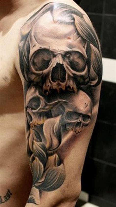Awesome Skull Tattoo Designs Art And Design Skull Sleeve Tattoos Skull Tattoo Design