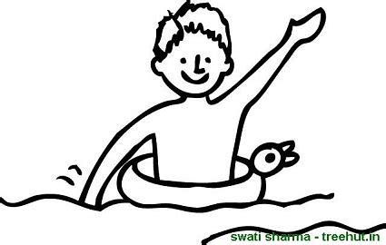 Boy Swimming Coloring Pages Boringpop Com