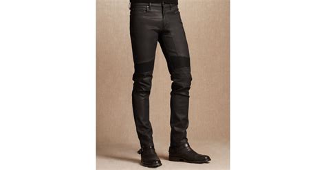 Belstaff Slim Fit Eastham Jeans In Black Resin Coated Stretch Denim For