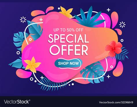 Beautiful Summer Special Offer Background Vector Image