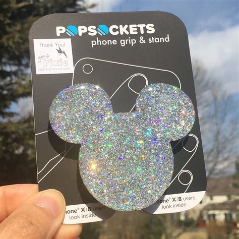 Full Coverage Holographic Glitter Mickey Pre Order Phone Etsy