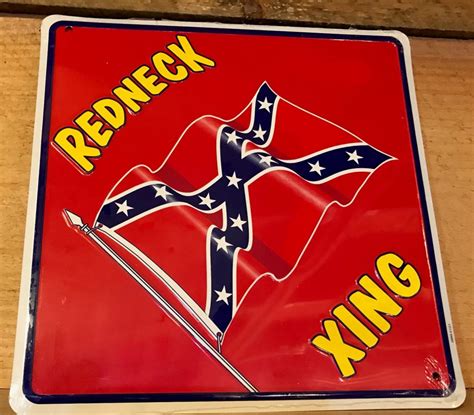 Redneck Crossing Tin Sign