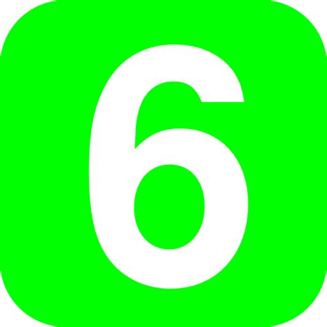 Number 6 Green Clip Art At Vector Clip Art Online Royalty