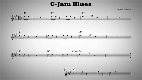 C Jam Blues Play Along Eb Instruments Youtube