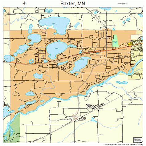 Baxter Minnesota Street Map 2704042