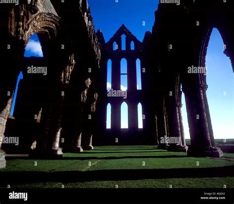 Ruins Of Whitby Abbey North Yorkshire England First Established In Ad