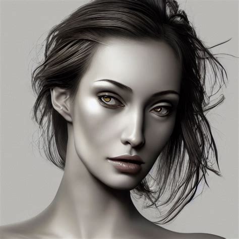 Hyper Realistic Portrait Of Sexy Lady Slender And Slim Soft P Arthub Ai