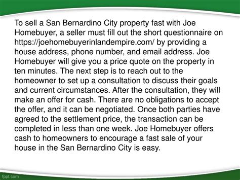 Ppt Sell Your San Bernardino City House Fast Powerpoint Presentation