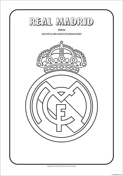 Real Madrid Coloring Pages Spanish La Liga Team Logos Coloring Pages