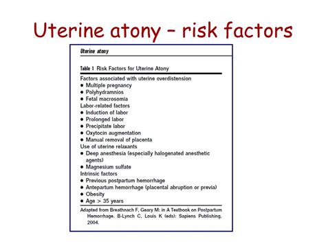 Ppt Etiology And Management Of Uterine Atony Powerpoint Presentation Id 3798687