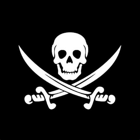 Pirate Skull Swords Vinyl Decal Sticker
