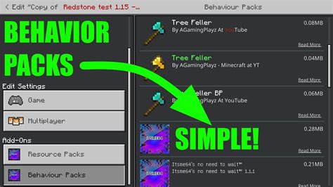 How To Add Behavior Pack In Minecraft Bedrock Edition 120 Tutorial