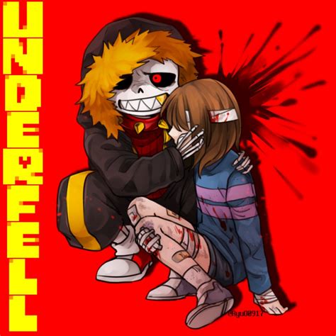 Underfell Sans And Underfell Frisk Artist Ryuo Underfell Sans X