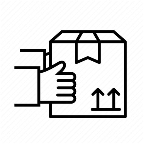 Box, courier, delivery, hand, package, package delivery, shipping icon - Download on Iconfinder