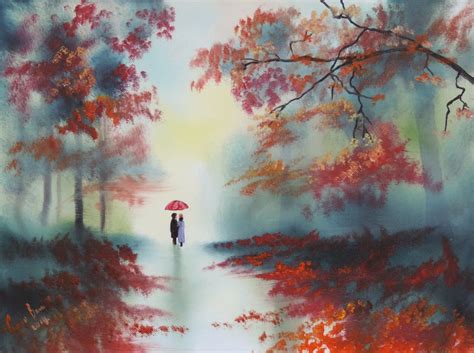 Autumn Rainy Day Oil Painting By Gordon Bruce Artfinder