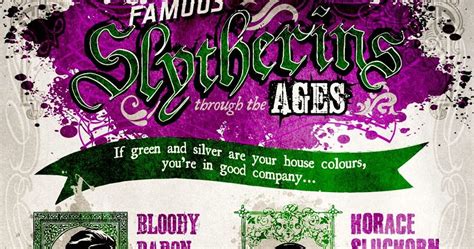 Official Harry Potter Pottermore Infographic Famous Slytherins Through