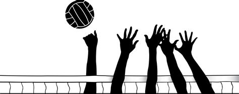 Silhouette Volleyball Net Vector Clip Art Library