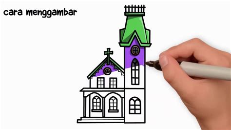 Kumpulan Mewarnai Sketsa Gambar Gereja Sederhana - Desain Interior Exterior