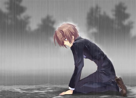 Sad Anime Girl Crying In The Rain Alone Posted By Ryan Peltier